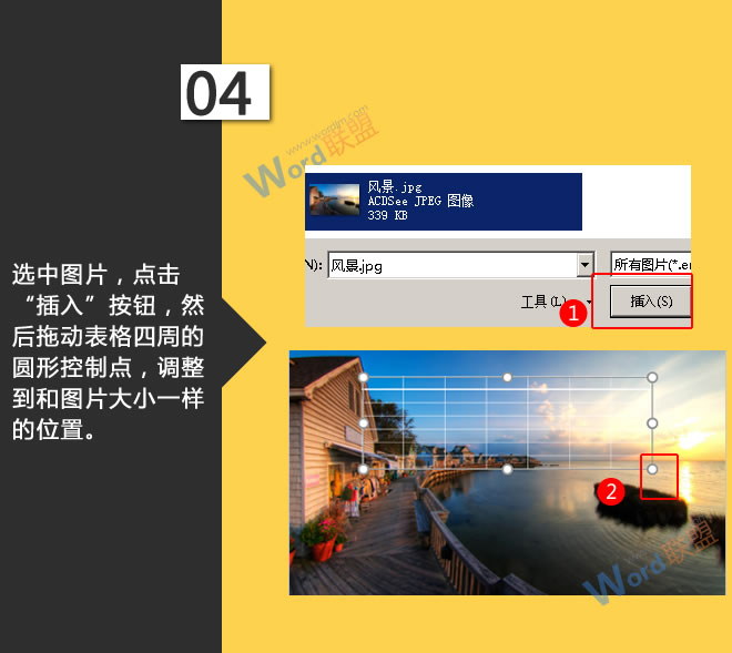 填充表格背景:星辰玩PPT第三十四招(图5) 拖动表格四周的圆形控制点