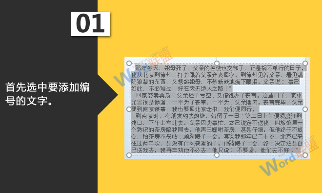 添加文本编号:星辰玩PPT第十六招(图2) 选中文字